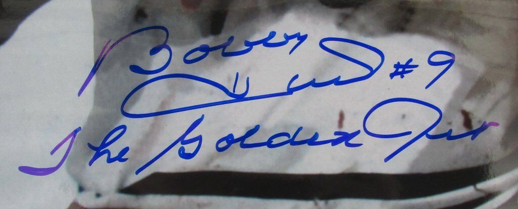 Bobby Hull Black Hawks Signed/Inscribed 16x20 Color Photo JSA 139998