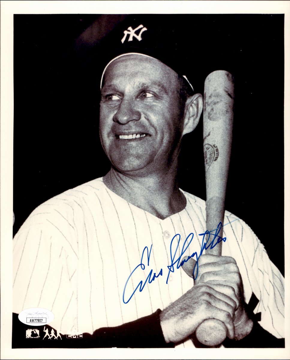 Enos Slaughter HOF Signed/Auto 8x10 Photo New York Yankees JSA 191131