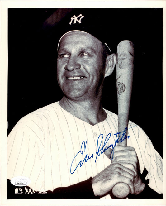 Enos Slaughter HOF Signed/Auto 8x10 Photo New York Yankees JSA 191131