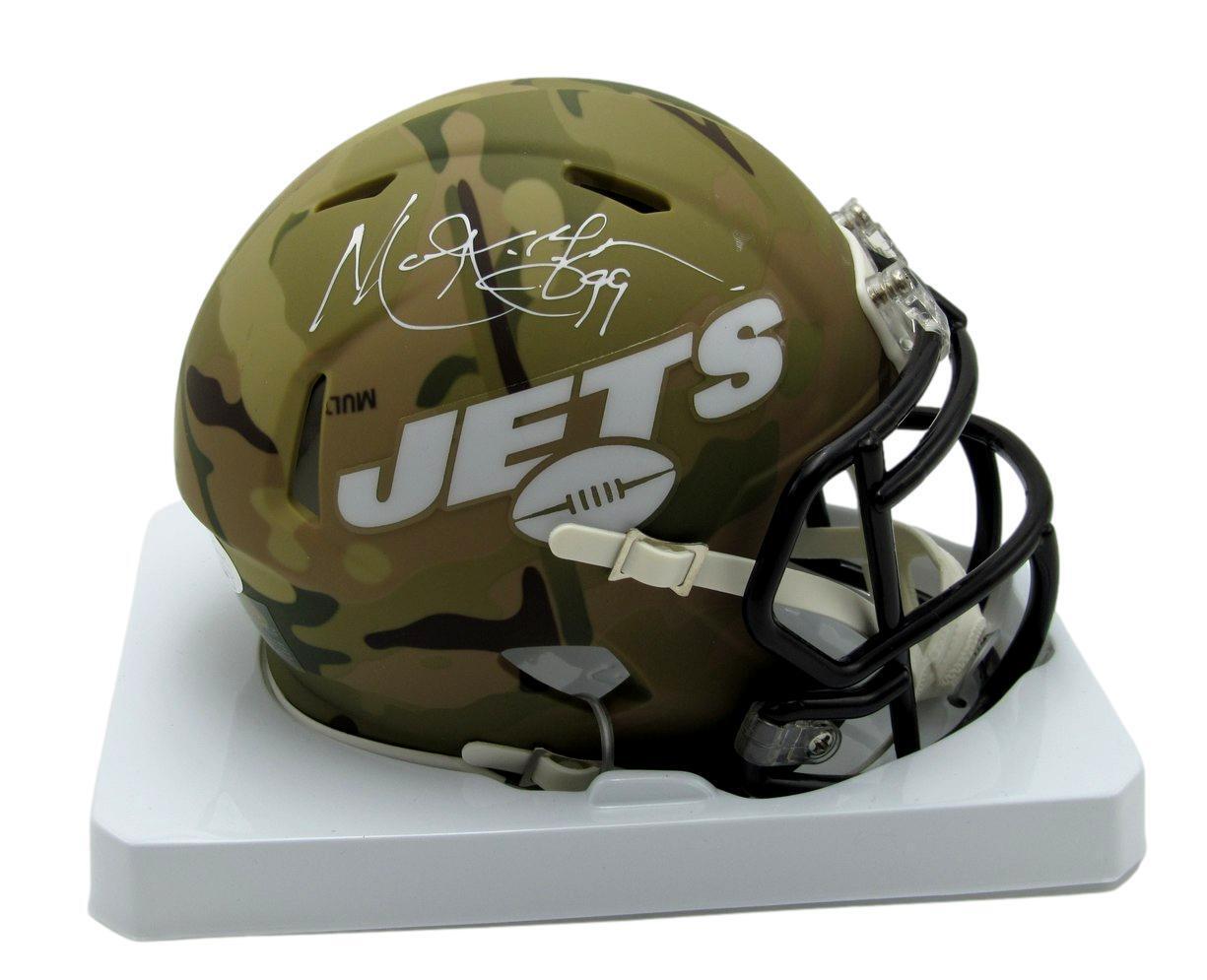 Mark Gastineau Autographed Camo Mini Football Helmet New York Jets JSA