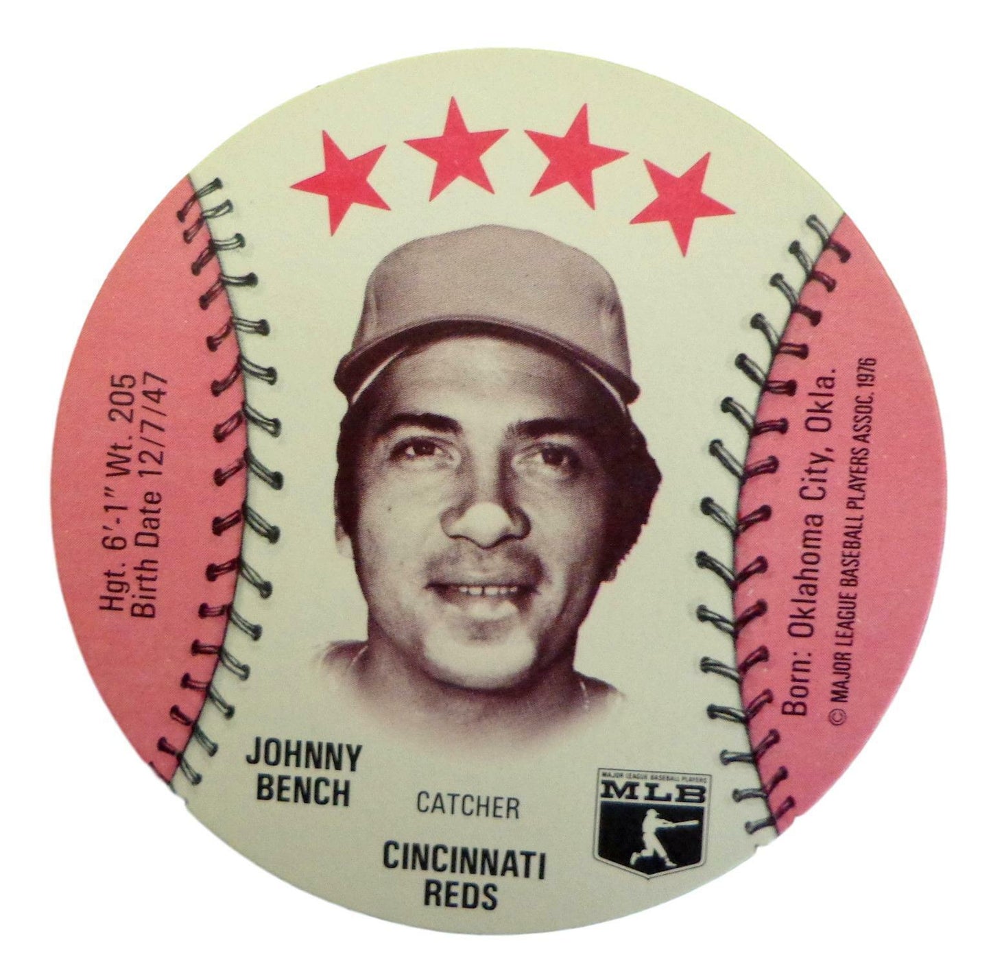 Lot of 10 - 1976 MSA Isaly's Discs Johnny Bench HOF Cincinnati Gem Mint 153891