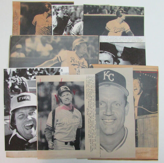 Lot of 10 George Brett Kansas City Royals 1980's-90's News Wire Photos 157377