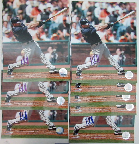 Lot of 9 Kevin Kouzmanoff San Diego Padres Signed 8x10 Photo MLB Holo 157574
