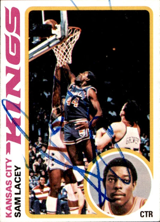 Sam Lacey Autographed 1978-79 TOPPS Basketball Card #99 Kings 182959