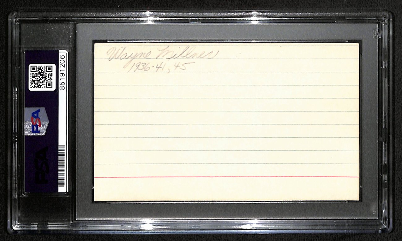 Wayne Millner HOF Signed/Auto 3x5 Index Card Redskins PSA/DNA 187440