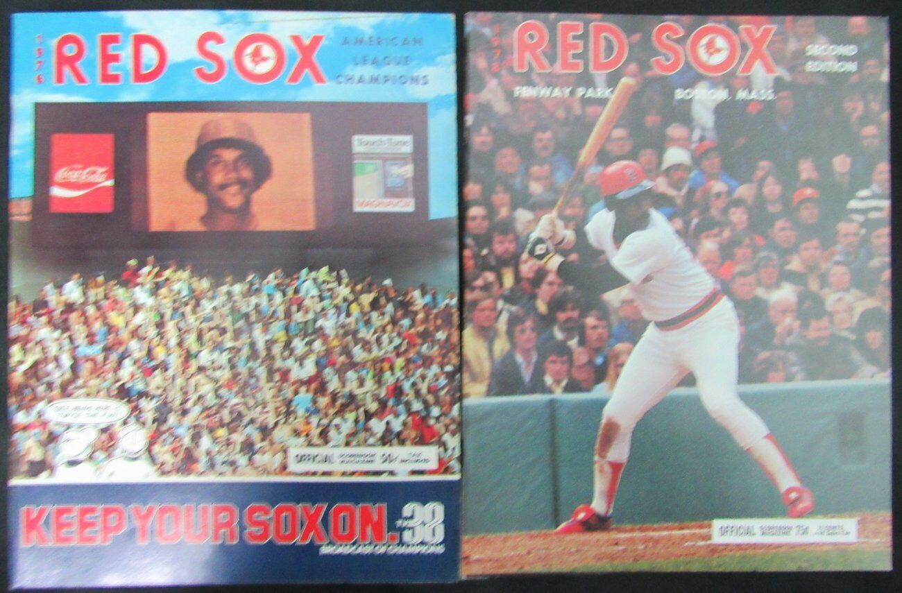 Lot of 4 Boston Red Sox 1970's Official Scorebooks Rice/Eckersly Covers 153970