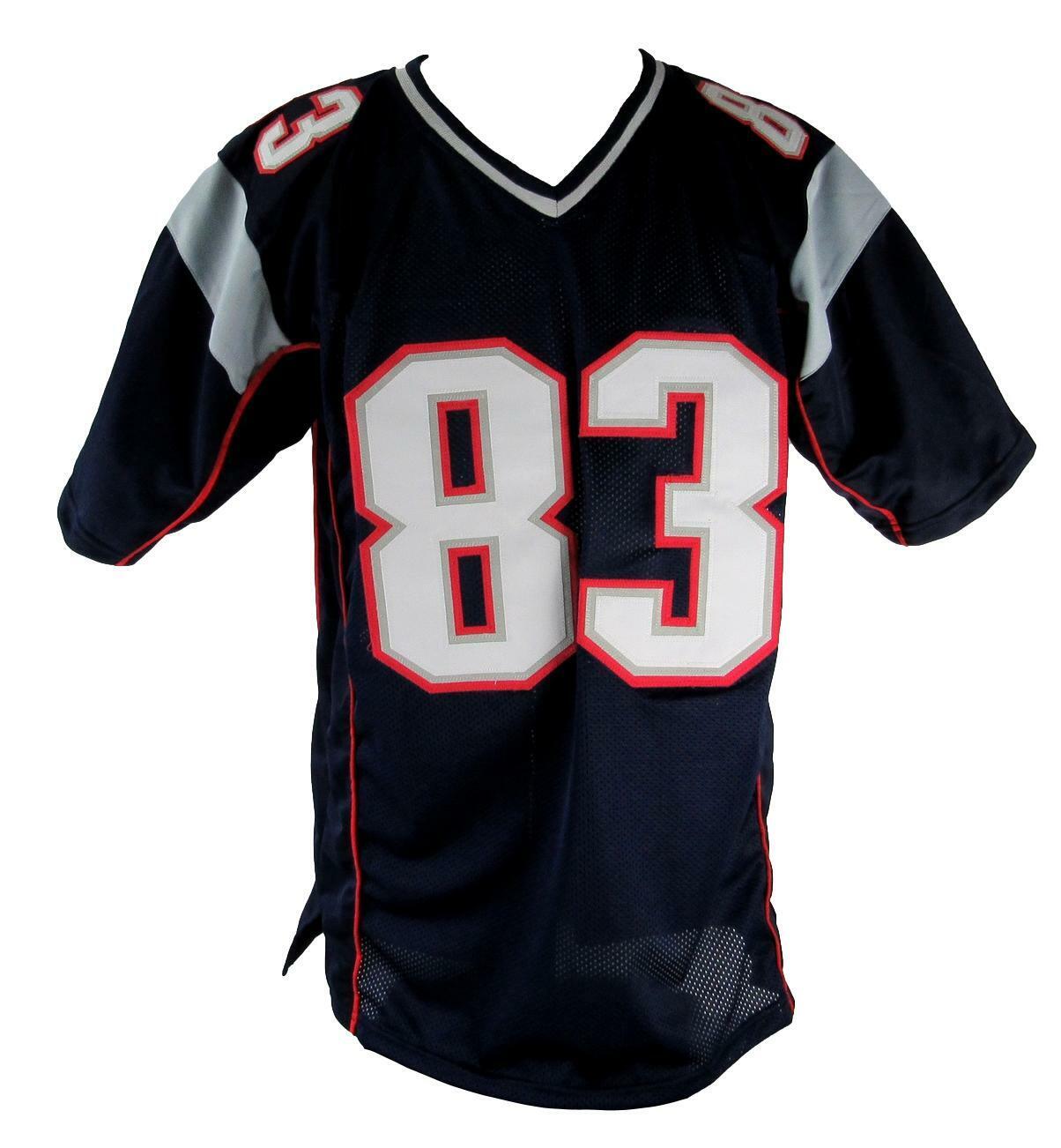 Deion Branch Signed/Autographed Patriots Custom Football Jersey JSA 159314