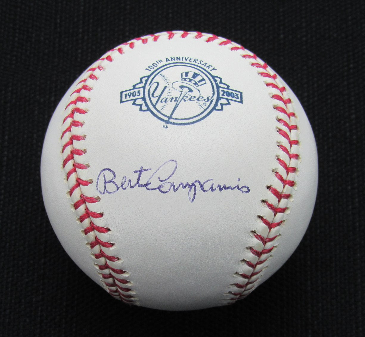 Bert Campaneris Signed/Auto Yankees 100th OML Baseball JSA 186790