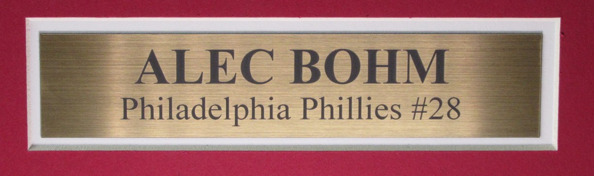 Alec Bohm Signed/Autographed Philadelphia Phillies Jersey Framed Fanatics 190110