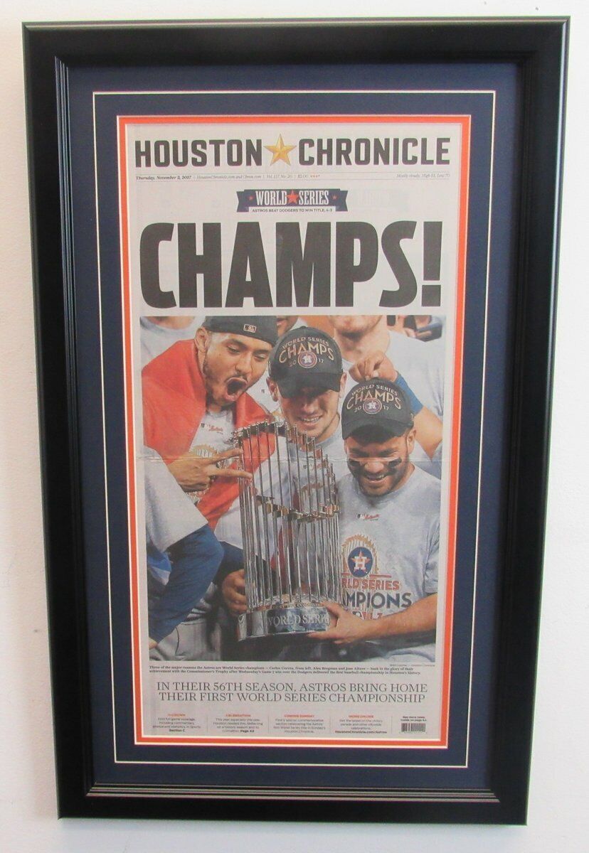 Houston Astros 2016 World Series Champions Chronicle Framed Newspaper 136608