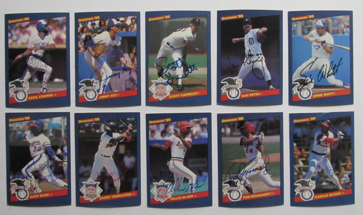 Lot of 26 Signed/Autograph 1986 Donruss Action All Stars Jumbo Postcards 166771