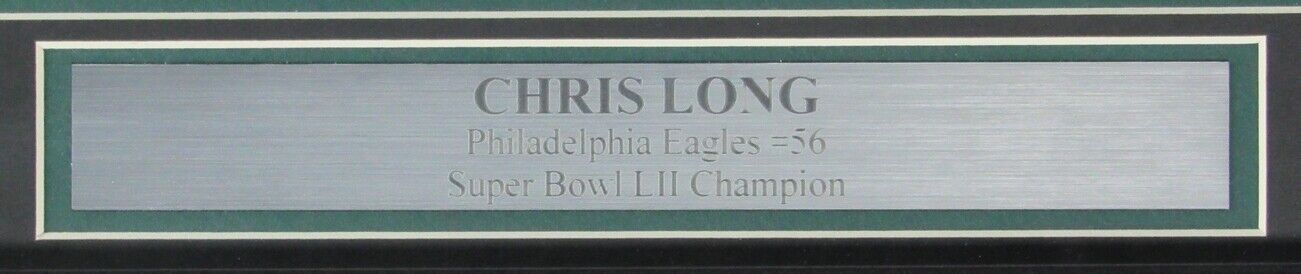 Chris Long Philadelphia Eagles Signed/Autographed 8x10 Photo Framed JSA 157832