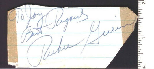 Richie Guerin Iona/New York Knicks NBA HOF as Player Signed 3.5x1.5 Cut 151210