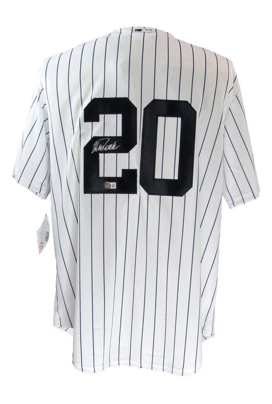 Jorge Posada Autographed MLB Baseball Authentic Jersey Yankees Beckett 177521