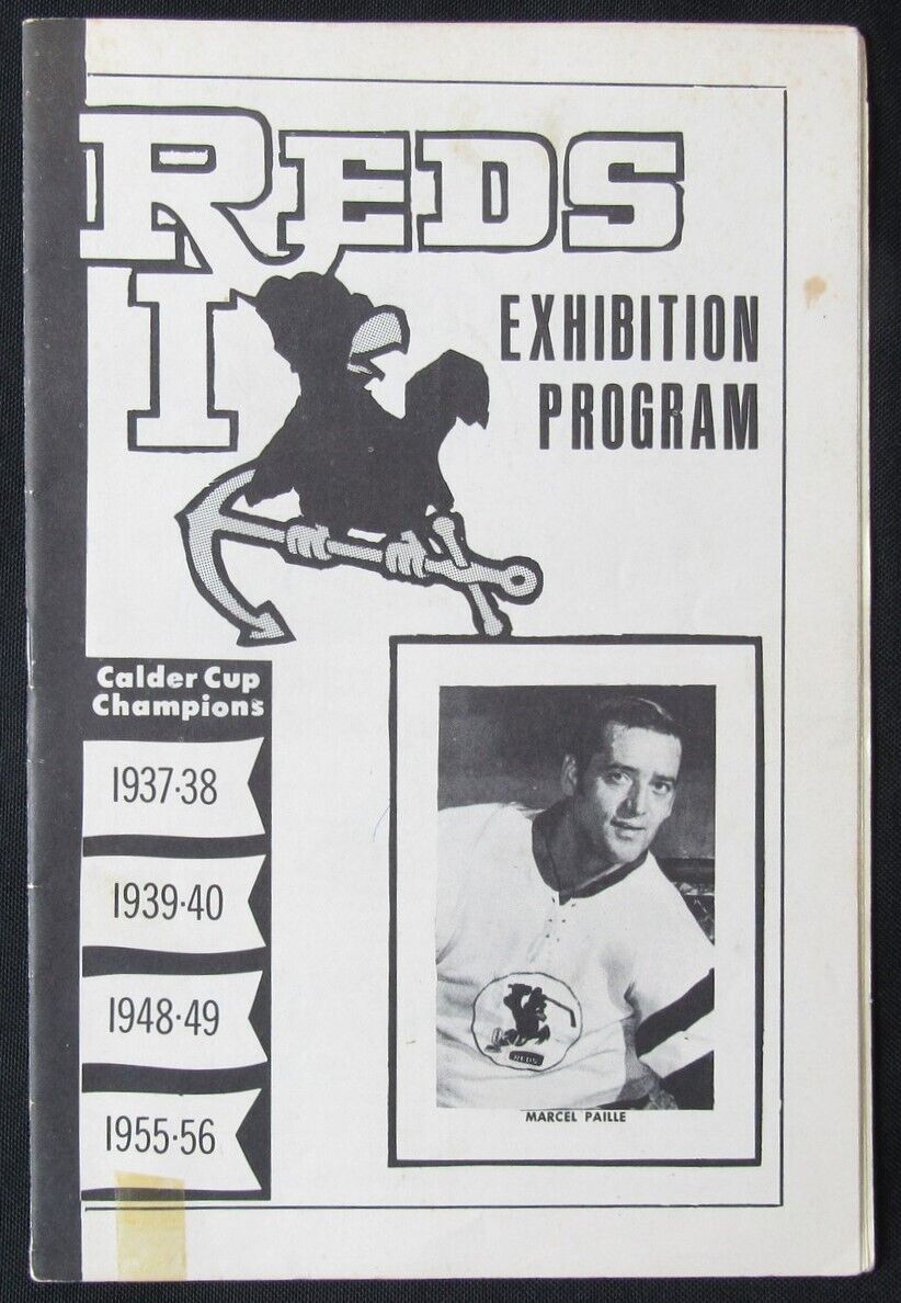 1970-71 R.I. Reds Hockey Exhibition Program Marcel Paille on Cover 176591