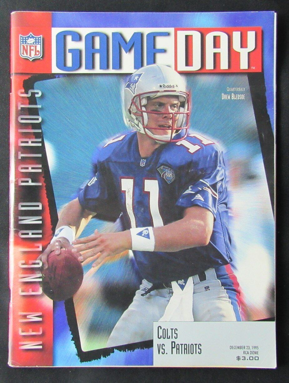 1995 Indianapolis Colts vs. New England Patriots Program Drew Bledsoe 12/23