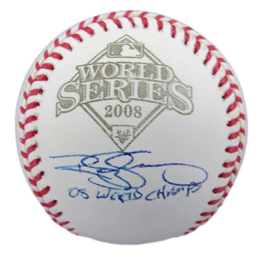 Rudy Seanez Signed/Inscribed 2008 World Series Baseball Phillies JSA 188190