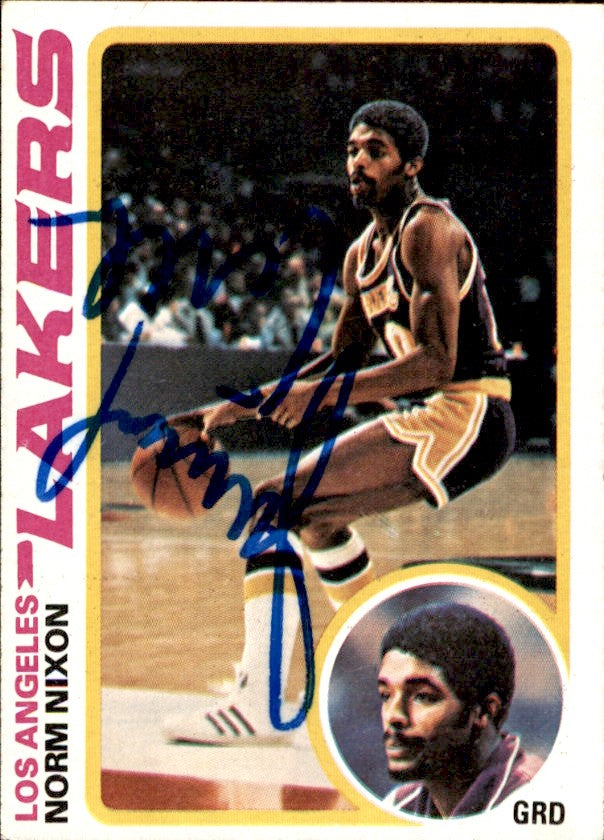 Norm Nixon Autographed 1978-79 TOPPS Basketball Card #63 Lakers 183078