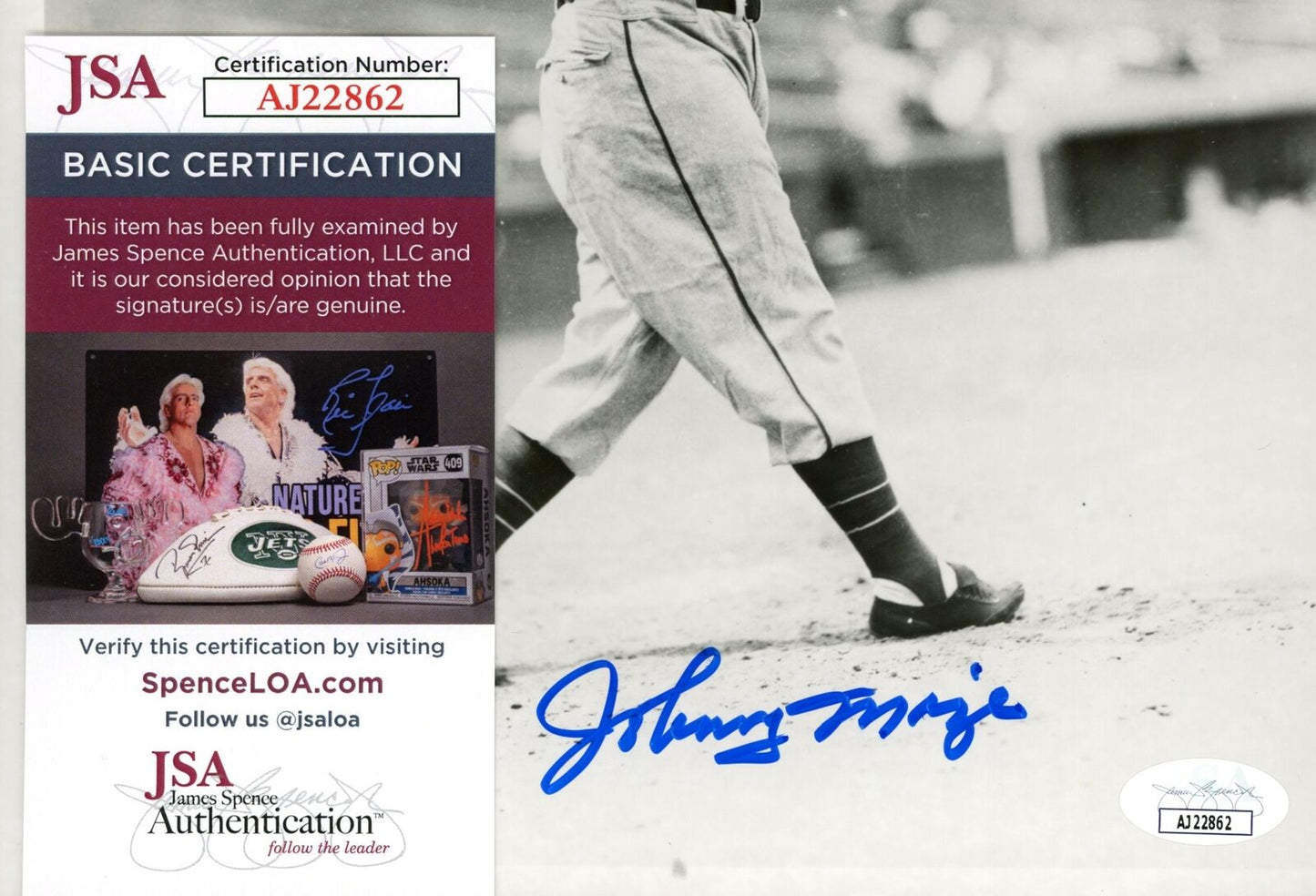 Johnny Mize HOF Autographed 8x10 Photo New York Giants JSA 177885