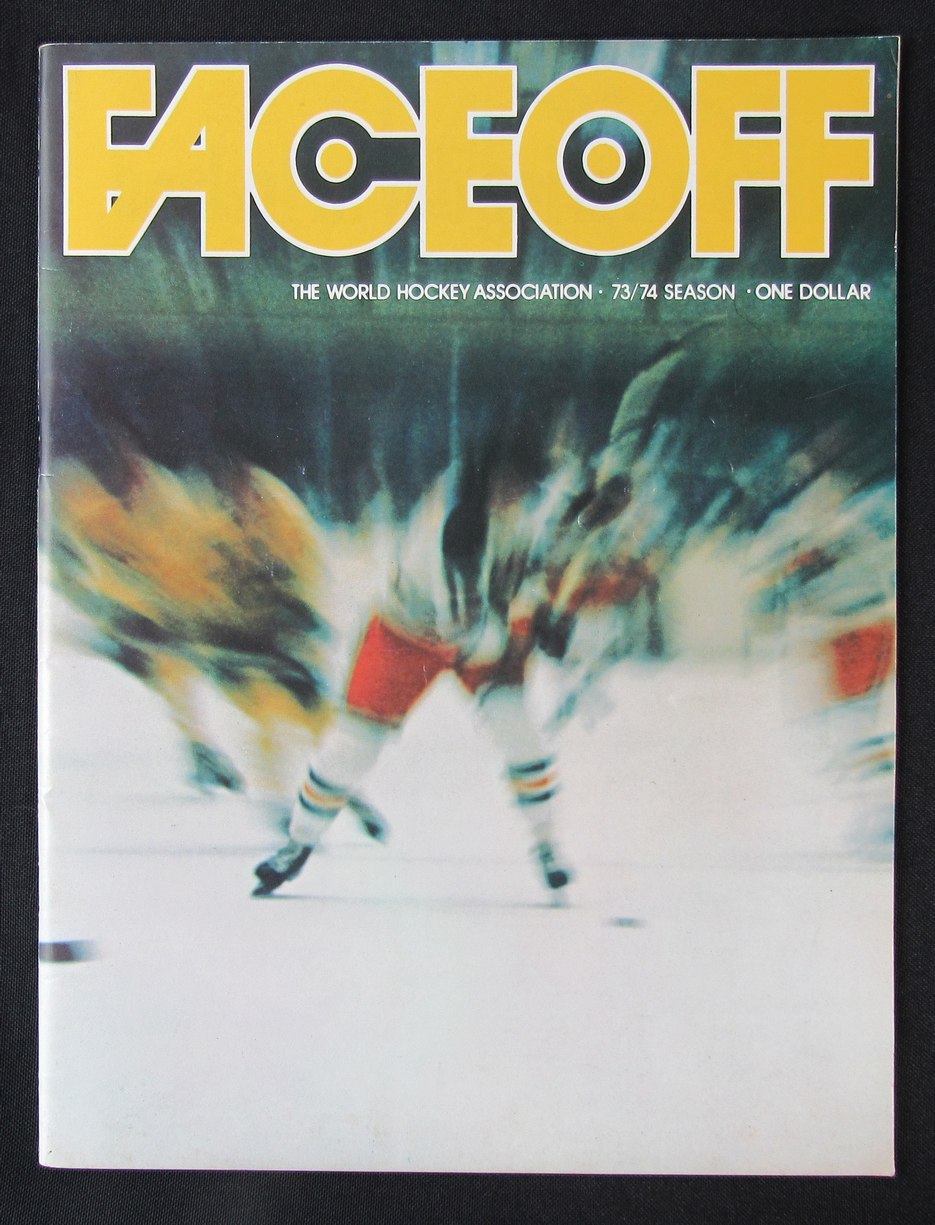 Vintage 1973 Faceoff Program New England Whalers vs. Minnesota Fighting Saints