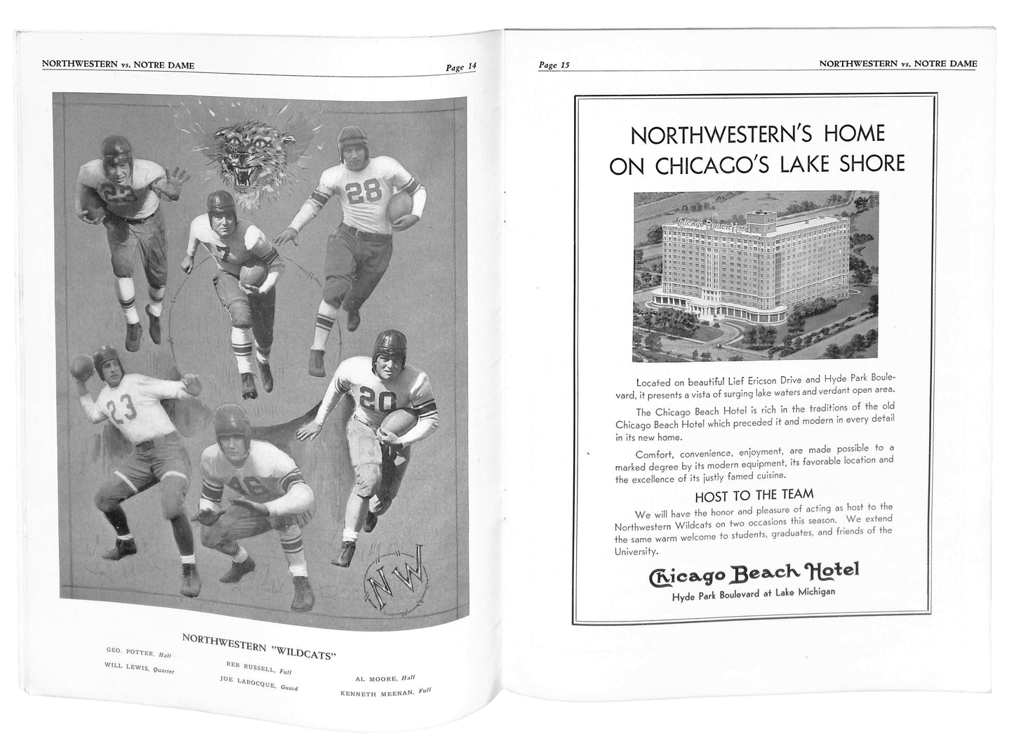 10/10/1931 Notre Dame vs. Northwestern Program 185769