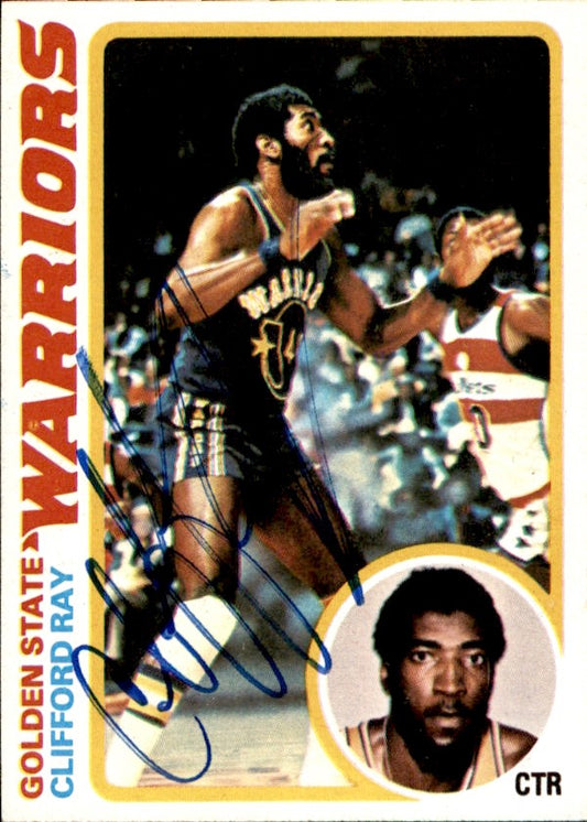 Clifford Ray Autographed 1978-79 TOPPS Basketball Card #131 Warriors 182998