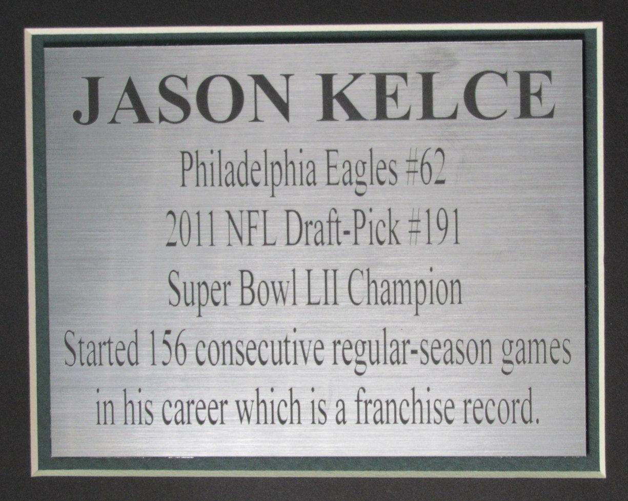 Jason Kelce Unsigned Tribute Photo Collage Framed 186106