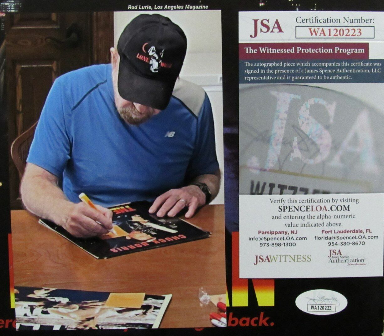 Chuck Norris Autographed Laser Disk "The Hitman" Movie JSA