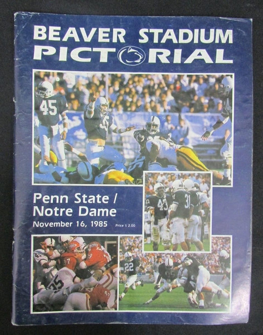 Penn State Beaver Stadium Pictorial Football Program 1985 vs. Notre Dame 127319