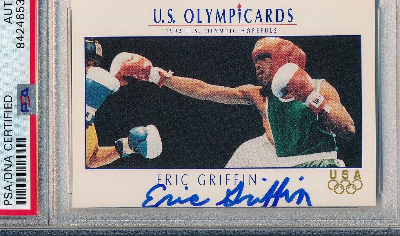 Eric Griffin USA Olympic Boxing Signed 1992 Impel Card #25 PSA/DNA 155264