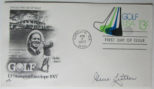 Gene Littler PGA Masters Great Signed/Autographed 1977 FDC Bobby Jones 147509