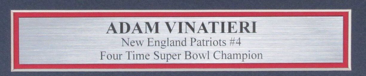 Adam Vinatieri Autographed 8x10 Photo New England Partiots Framed JSA 180105