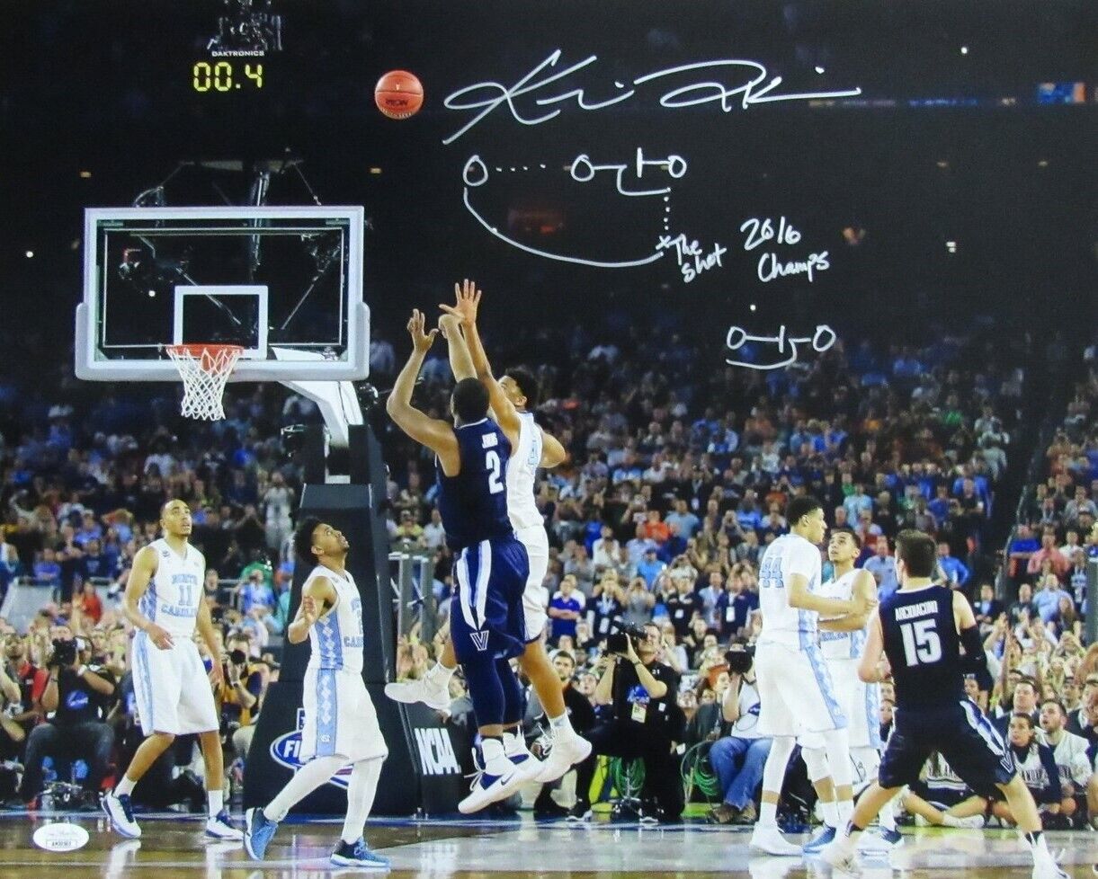 Kris Jenkins Autographed The Shot 2016  16x20 Photo Villanova Champs JSA 181874