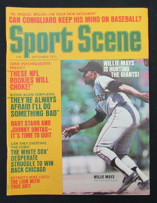 1971 Sport Scene Magazine Willie Mays HOF San Francisco Giants Cover 185547