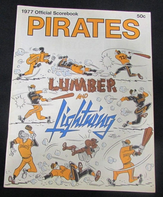 Vintage 1977 Pirates Vs. Dodgers Lumber & Lightning Program/Scorecard 127928