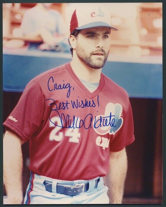 Mike Aldrete Expos Signed/Autographed 8x10 Photo PASS 120527