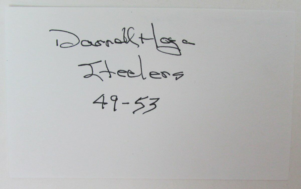 Darrell Hogan Pittsburgh Steelers Signed/Autographed Index Card d.2016 149449