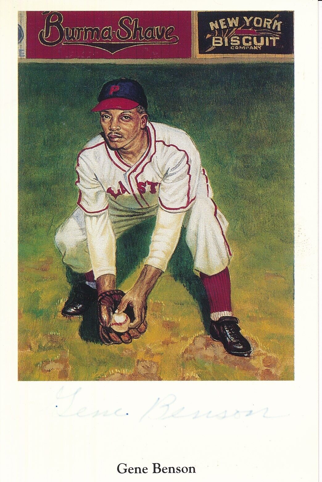 Gene Benson Signed Negro League - Crawfords Ron Lewis Post Card 181260