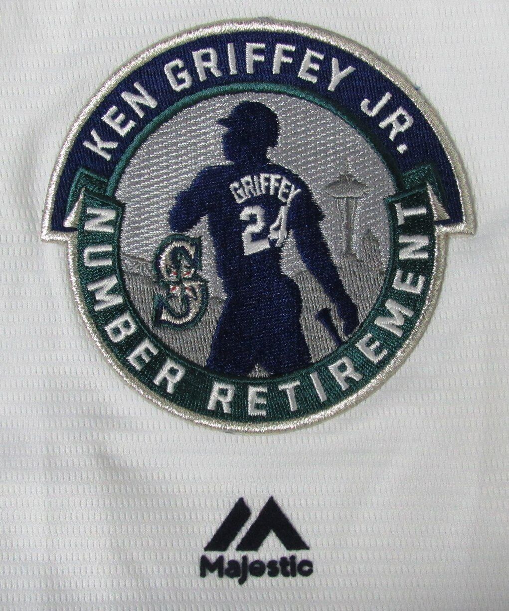 Ken Griffey Jr. HOF Autographed White Majestic Baseball Jersey Mariners Beckett