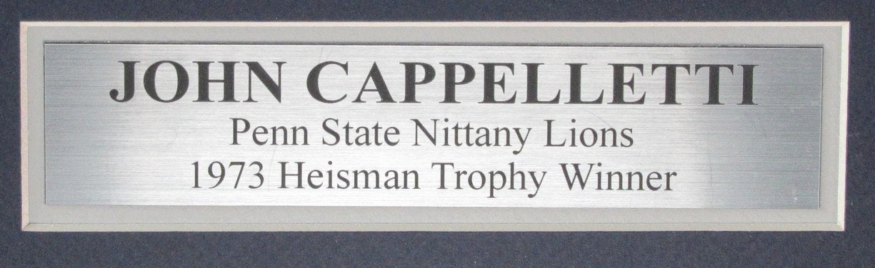 John Cappelletti Signed/Inscribed Penn State Football Jersey Framed JSA 192032