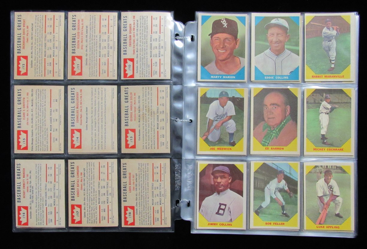 1960 Fleer Baseball Greats Complete Set (79) Ruth, Williams, Gehrig, Cobb190558