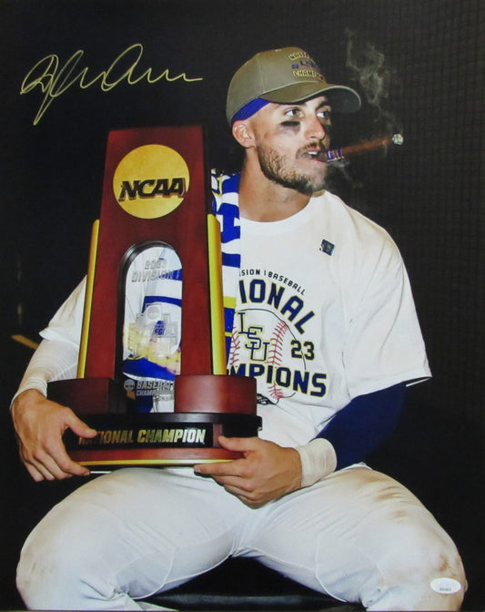 Dylan Crews Autographed 16x20 Photo LSU Tigers JSA 183815