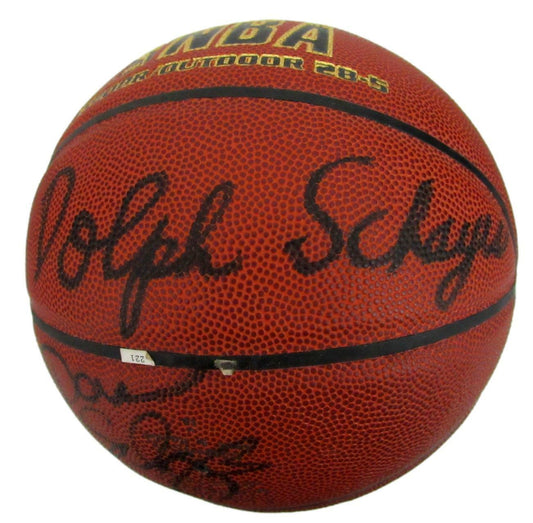 Dolph & Danny Schayes Dual-Signed Spalding NBA Basketball JSA 159493