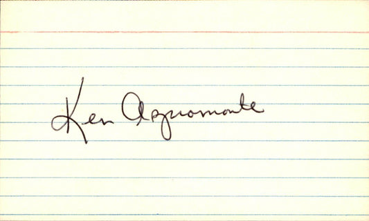 Ken Aspromonte Red Sox/Senators/Indians Signed/Autographed 3x5 Index Card 162523