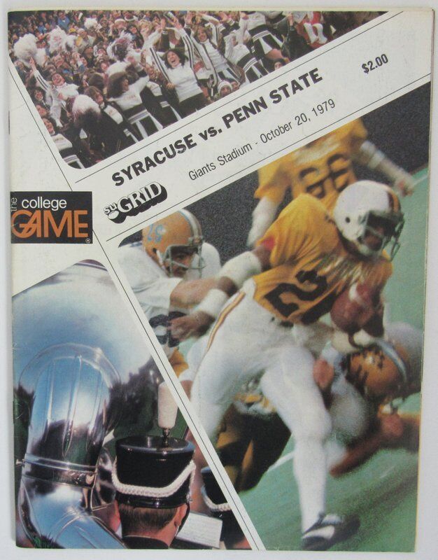 1979 Syracuse vs. Penn State Nittany Lions Football Program 138636