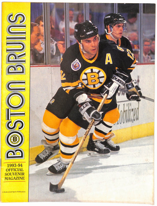 Novermer 26 1993 Boston Bruins vs Florida Panthers Offical Game Program 182006