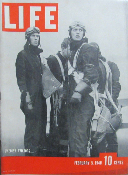 Vintage LIFE Magazine February 5, 1940 - Swedish Army Pilots 164749