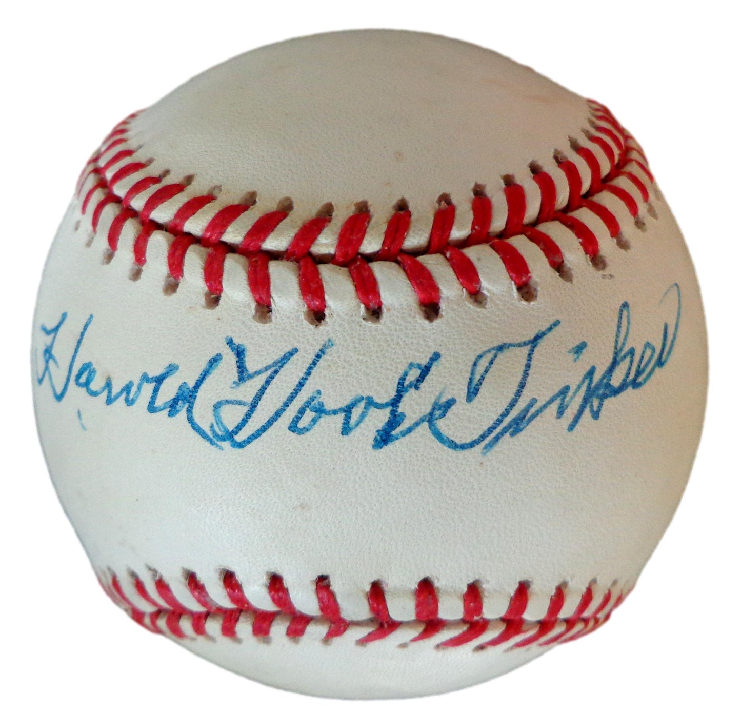 Harold "Hooks" Tinker Signed Baseball Crawfords Josh Gibson Negro League JSA