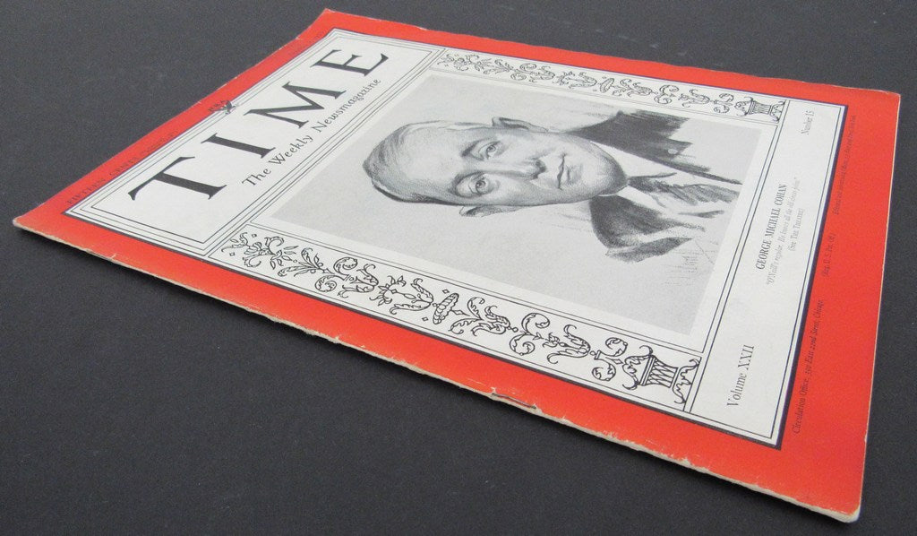 Time Magazine Vol XXII No 15 October 9, 1933 George Michael Cohan 183293