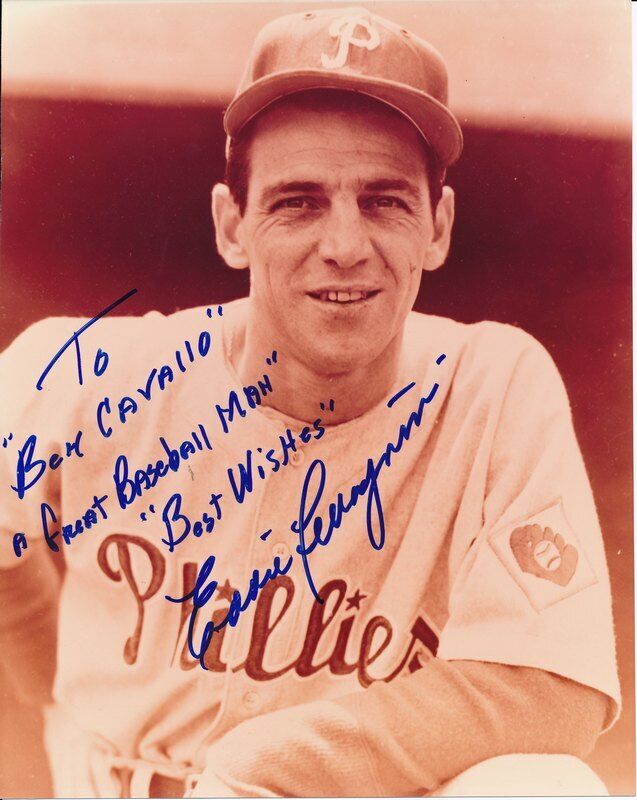 Eddie Pellagrini Philadelphia Phillies Signed/Autographed 8x10 Photo JSA 143145